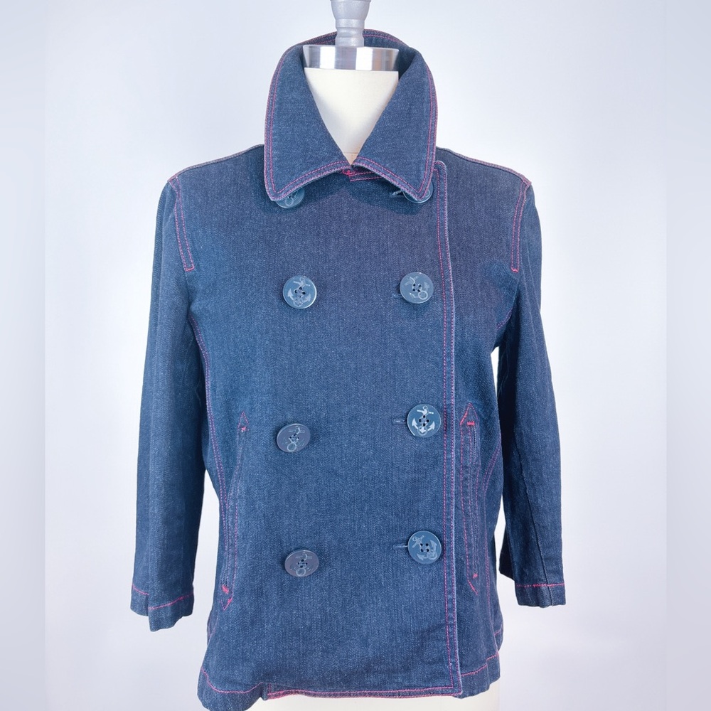 Ralph Lauren Denim Sailer Pea Jacket Size L - Picture 6 of 8